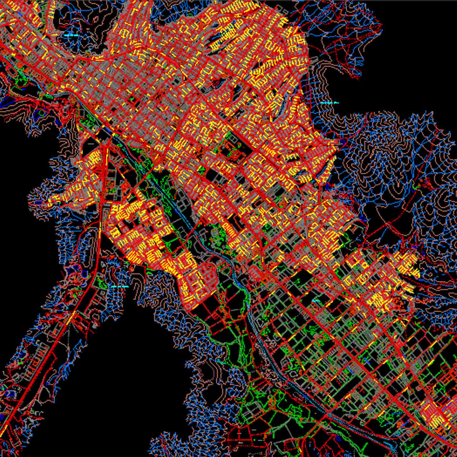 Plano Ciudad de Copiapó en CAD BIM Catálogo Arquitectura