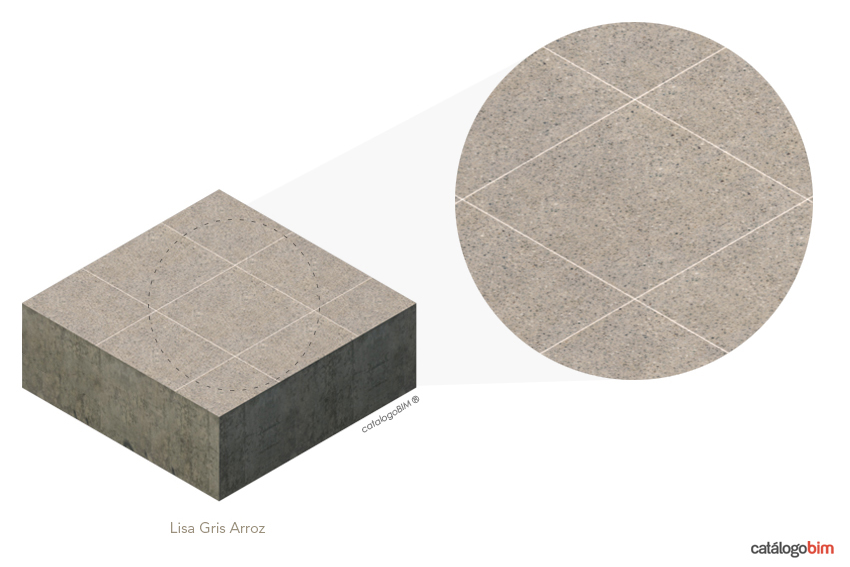 Baldosas Lisas superficies homogéneas de Catálogo Arquitectura en BIM