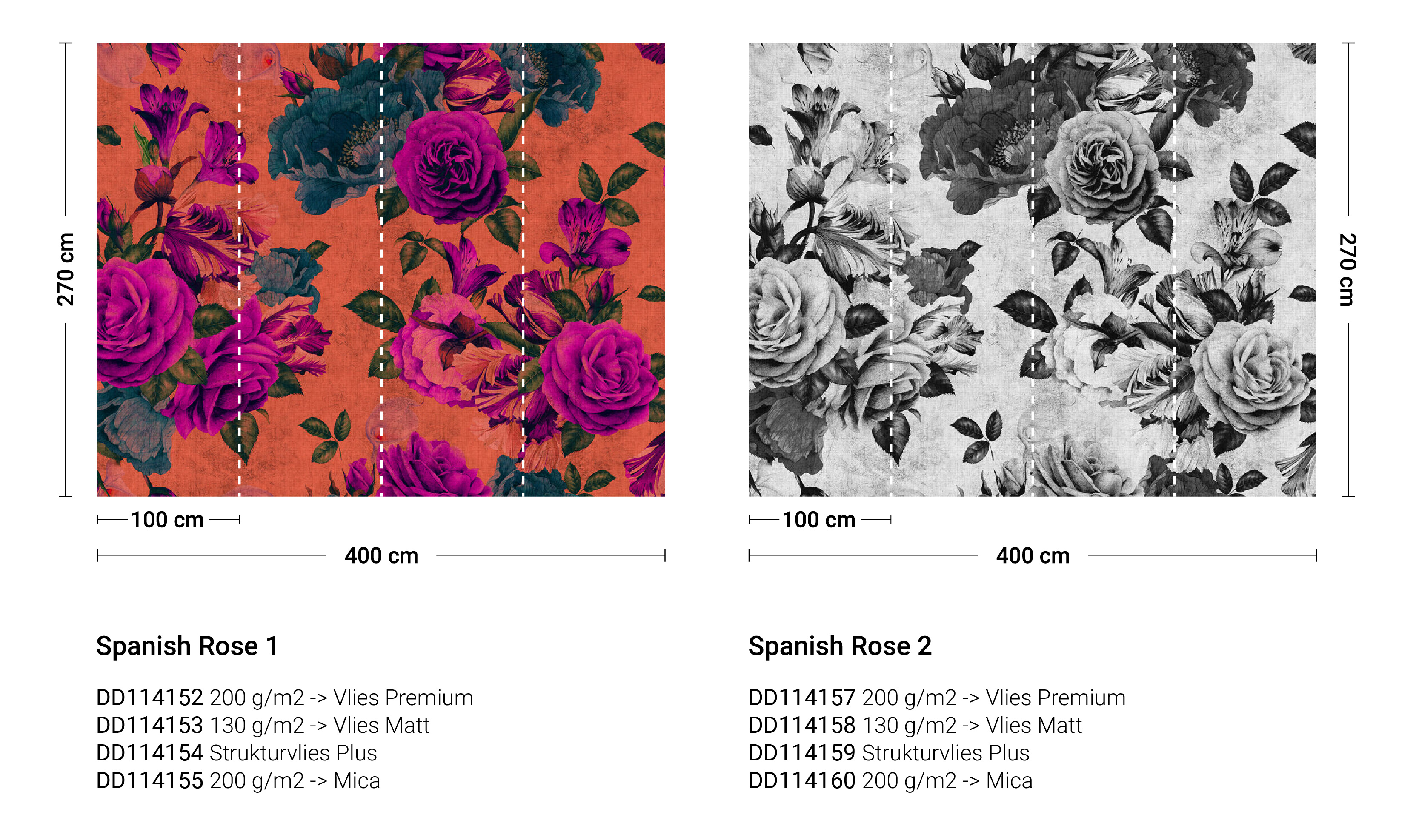Papel mural - Rosas españolas