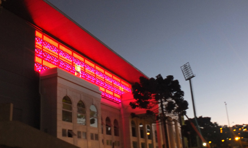 Pantalla LED en el Estadio Elias Figueroa Brander