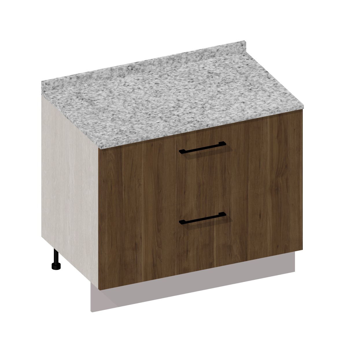 Mueble Base Cajonera Doble 100 Tirador en BIM