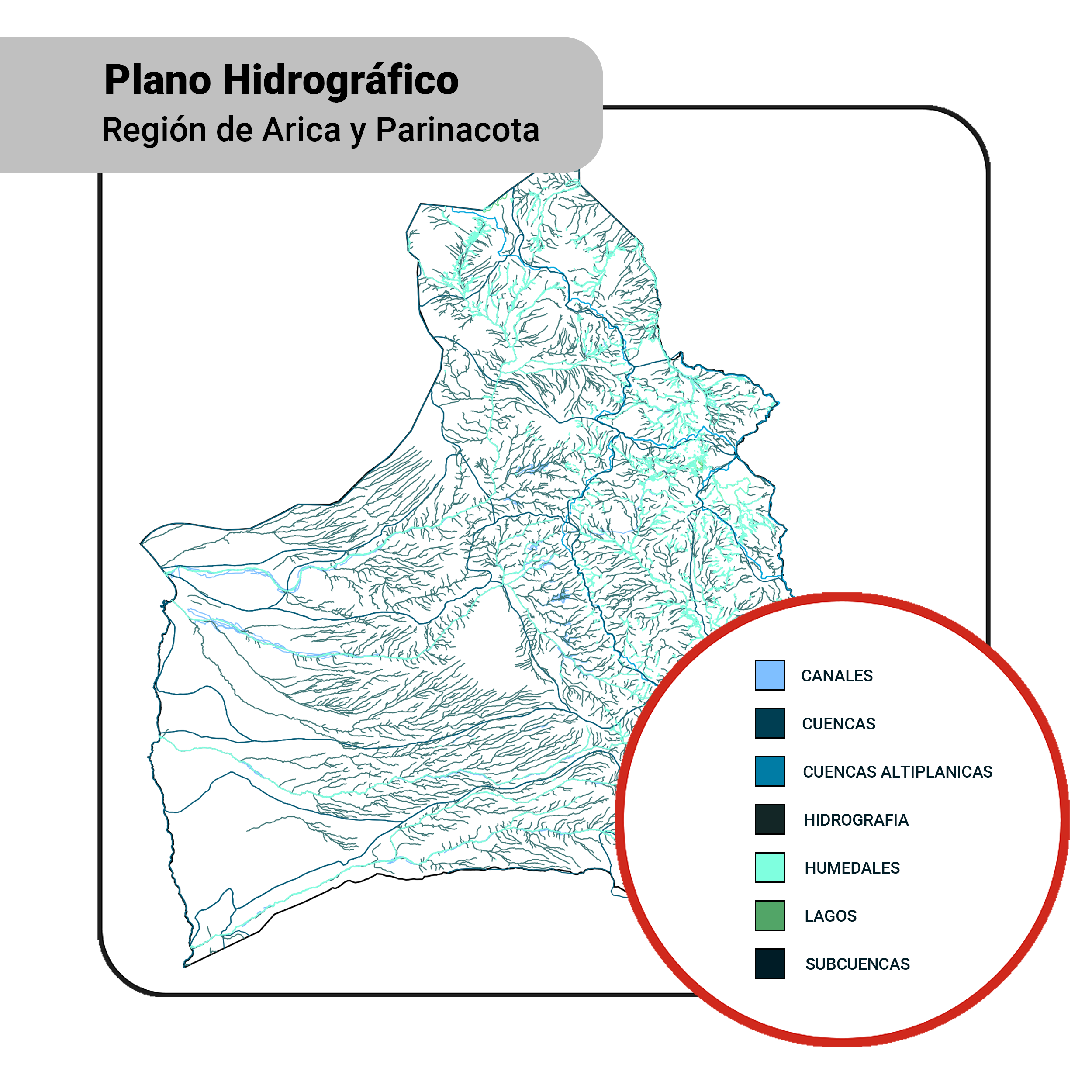 Plano: Hidrografía / Arica y Parinacota