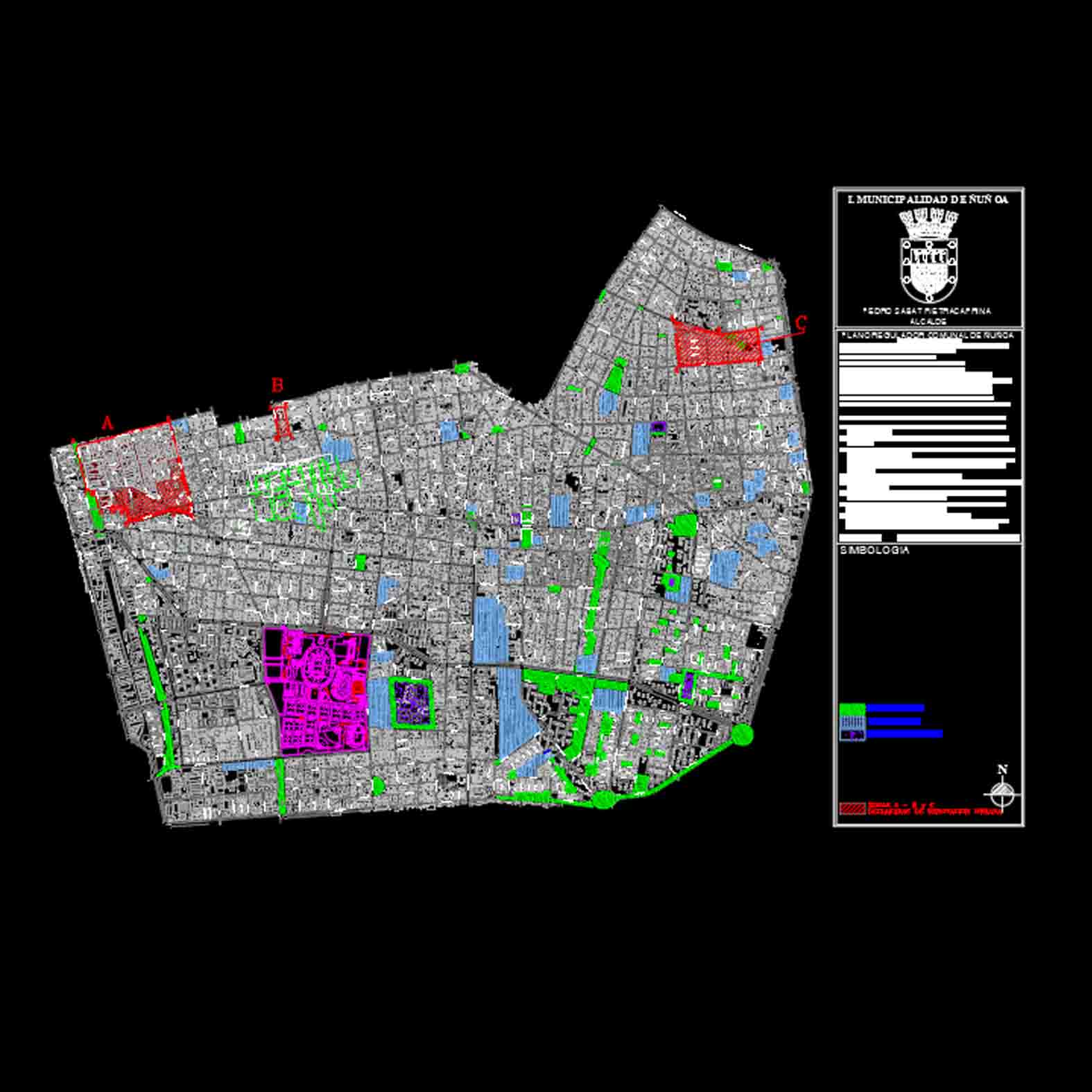 Plano Comuna de Ñuñoa en CAD/BIM Catálogo Arquitectura