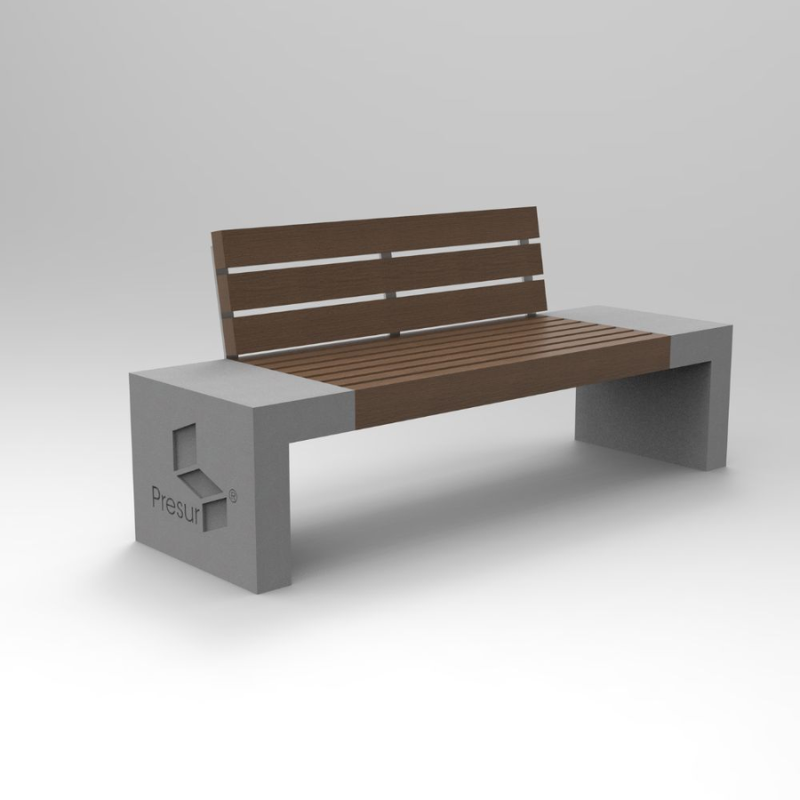 Banca Ranco Con Madera Con Respaldo