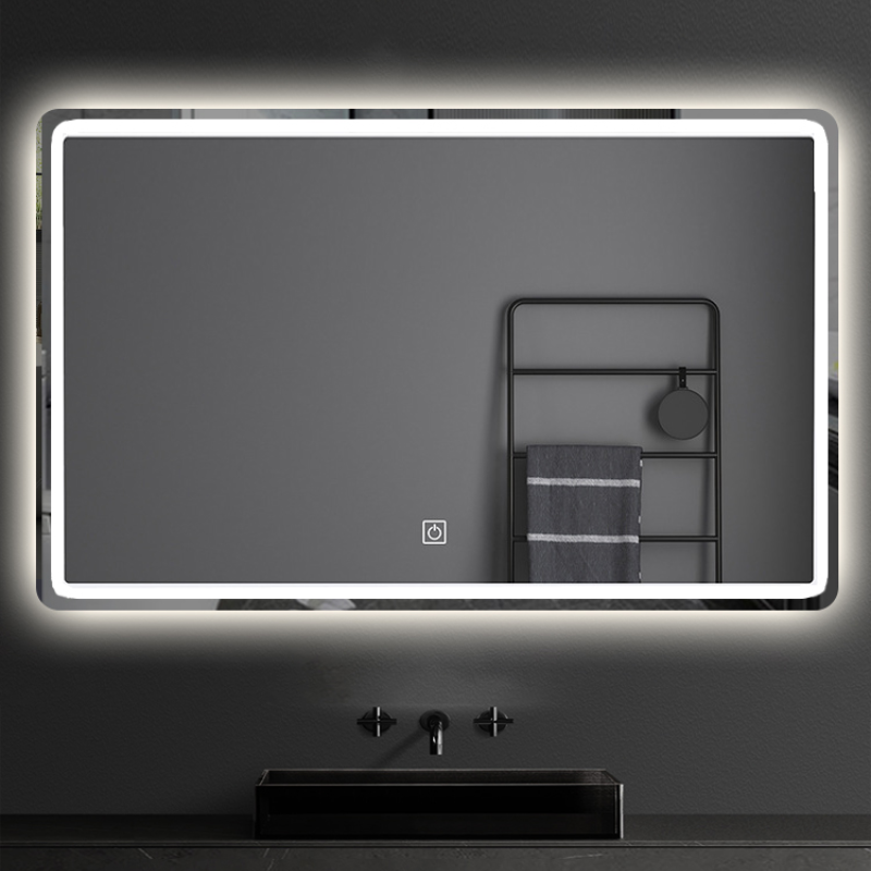 Espejo Rectangular Con Luz Led Blanca 80x60 cm