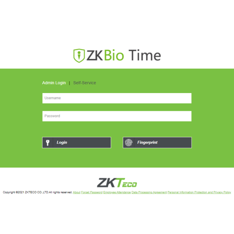 Plataforma de gestión de asistencia ZKBiotime 8.0
