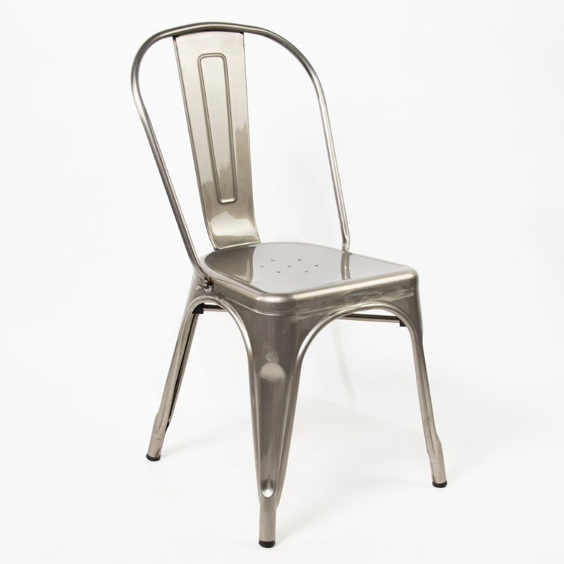 Silla Tolix Metálica Plateada de AMBIENT