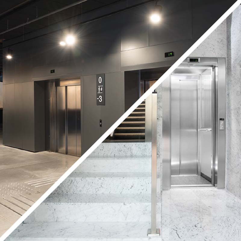 Diferencia entre ascensores con y sin sala de máquinas